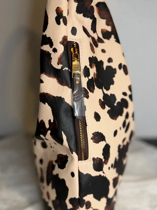 STEVE MADDEN HOBO SLOUCH SHOULDER BAG WESTERN COW  / ANIMAL PRINT TOTE NEW - Picture 10 of 13